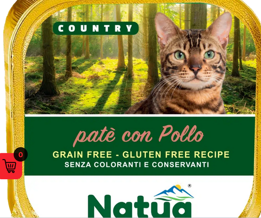 Natua Country cat poulet 8x100gr